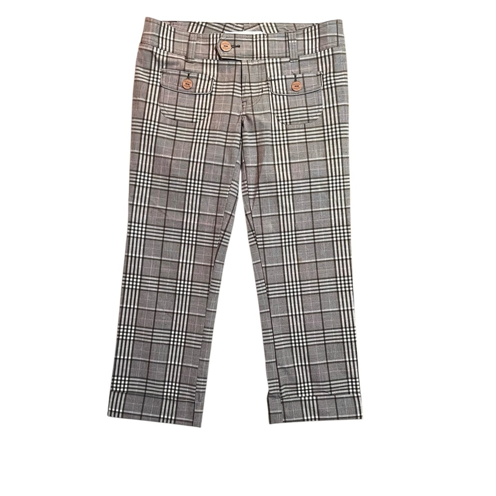 Hollister Gray Plaid Capris